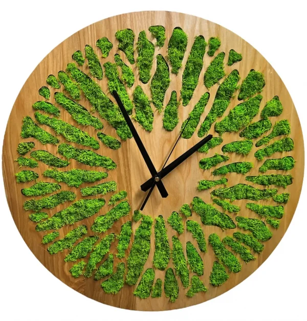 Decor Wood Clock - Moss Clock Honeycomb