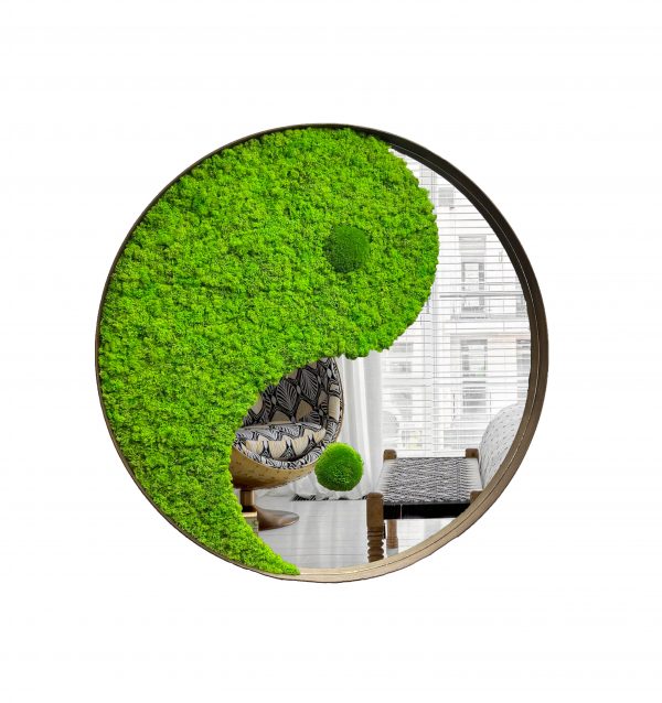 Decorative Round Mirror – Moss Mirror Yin Yang