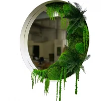 Decorative Round Mirror – Moss mirror with Plants