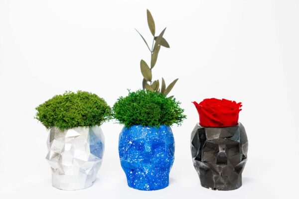 3D Concrete Vase with Rose - Image 5