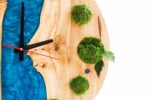 Round Wooden Watch with Ball Moss and Epoxy - Image 4