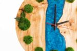 Round Wooden Watch with Ball Moss and Epoxy - Image 3