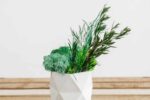 Concrete Vase with Reindeer Moss and Plants - Image 3