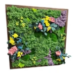Moss Art “Flower Symphony” with Reindeer Moss and Cushion Moss