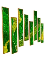 Moss Wall Art Set with Driftwood