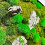 Round Moss Wall Art with Moss and Stone - Image 3