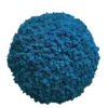 Round blue reindeer moss decorative ball on white background.