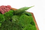 Hexagon Clock with Moss and Plants - Image 3