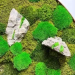 Round Moss Wall Art with Moss and Stone - Image 4