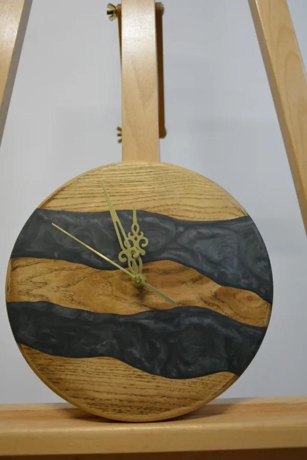 Solid Wood Epoxy Wall Clock 23cm - Image 12