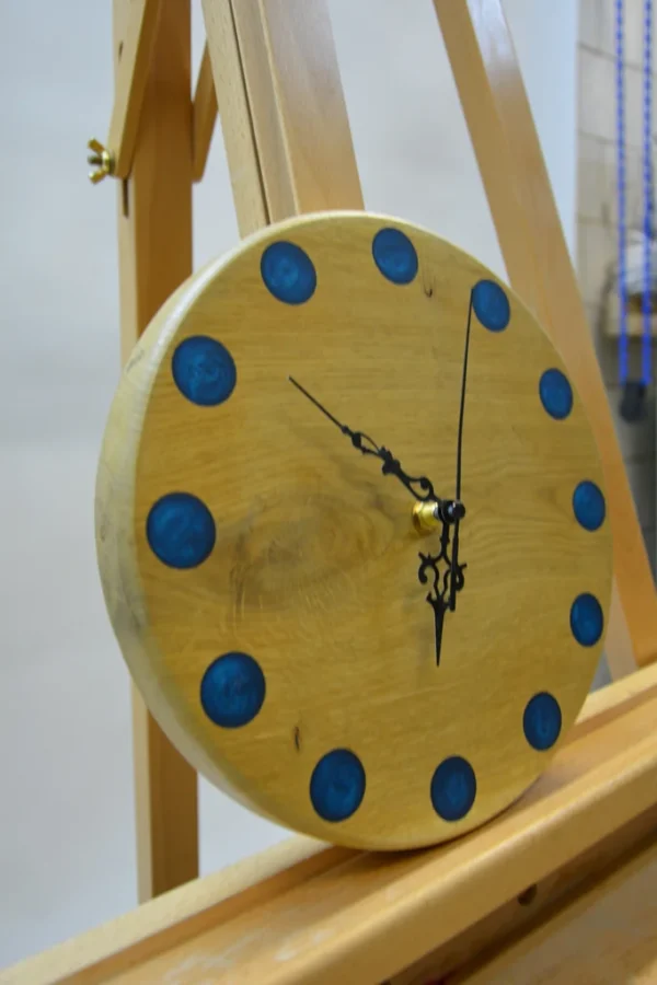 Solid Wood Epoxy Wall Clock 23cm - Image 9