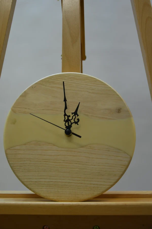 Solid Wood Epoxy Wall Clock 23cm - Image 6