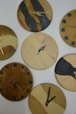 Solid Wood Epoxy Wall Clock 23cm