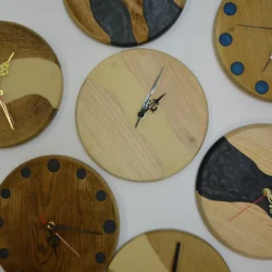 Solid Wood Epoxy Wall Clock 23cm