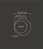 Round Framed Mirror with Ball Moss - Image 8
