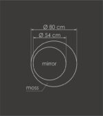 Round Framed Mirror with Ball Moss - Image 5