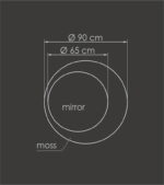 Round Framed Mirror with Ball Moss - Image 7