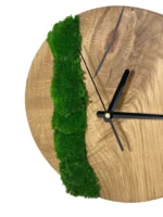 Round Solid Oak Moss Wall Clock - Image 2