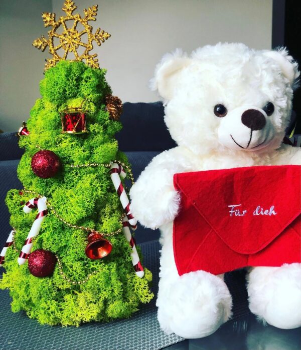 Christmas Tree with Iceland Moss, Decorations and Star - Image 2