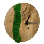 Round Solid Oak Moss Wall Clock