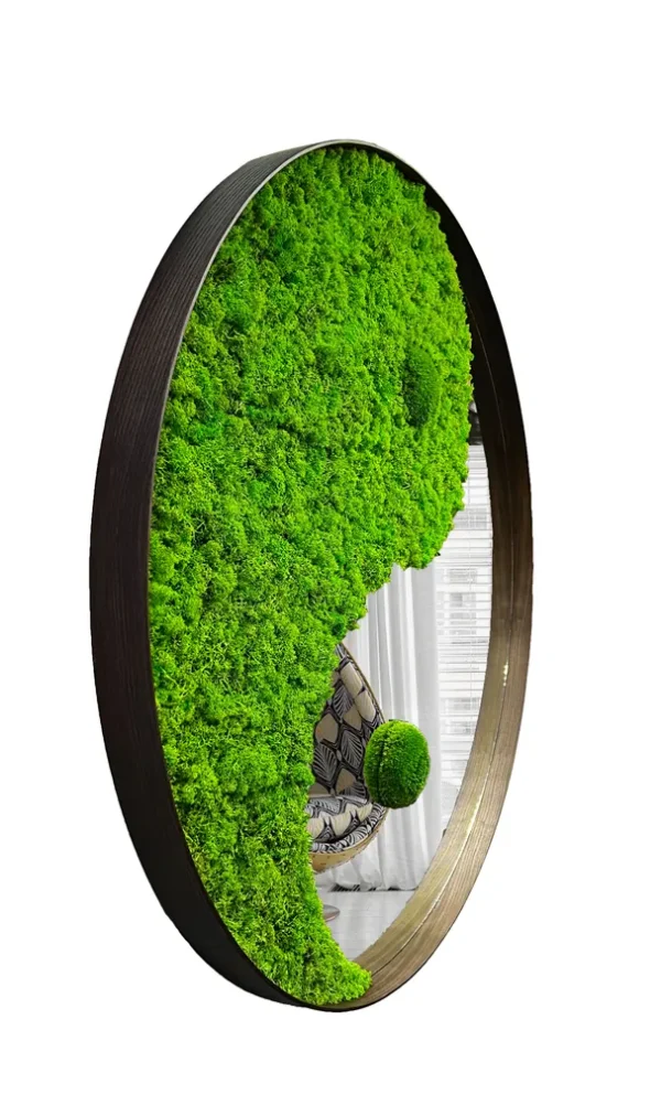 Moss Mirror Yin-Yang with Reindeer Moss and Ball Moss - Image 3