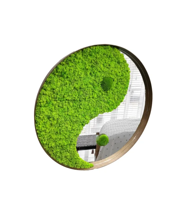 Moss Mirror Yin-Yang with Reindeer Moss and Ball Moss - Image 2