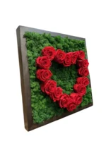 Moss Heart with Roses – Iceland Moss and Red Roses - Image 2