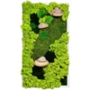 Rectangular moss wall art panel featuring preserved moss textures and tinder fungus accents in a frame