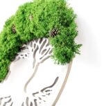 Moss Wall Art: Tree with Cones and Iceland Moss | Moss Tree - Image 4
