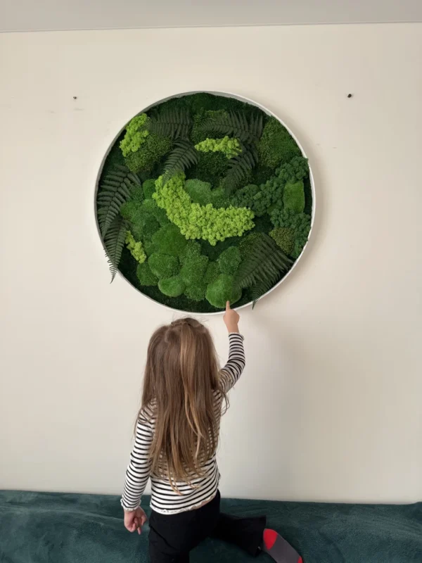 Real Moss Wall Art: Round with Moss & Fern - Image 10