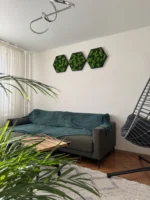 Hexagon Moss Wall Art with Reindeer Moss - Image 5