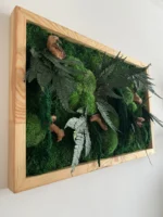 Moss Wall Art with Wood and Plants - Image 5