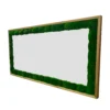 Rectangular wall mirror featuring a preserved moss border set inside a wooden frame