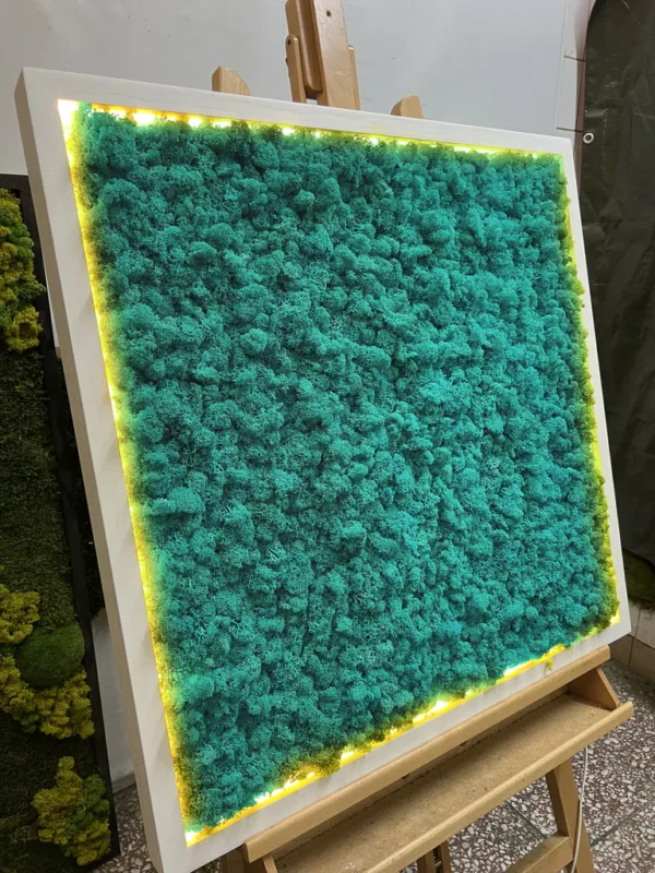 Moss Wall Art with Reindeer Moss and LED Lighting - Image 11
