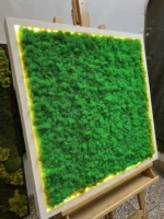 Moss Wall Art with Reindeer Moss and LED Lighting - Image 2