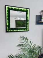 Moss Mirror with Wooden Frame and LED Lighting - Image 4