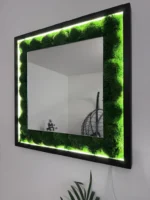 Moss Mirror with Wooden Frame and LED Lighting - Image 6