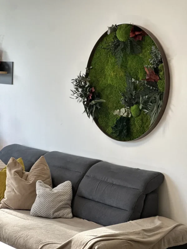 Round Moss Wall Art and Plants - Jungle Pictures - Image 3