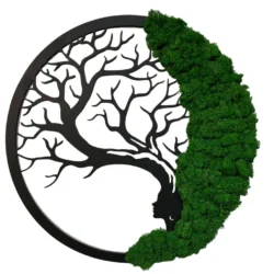 Moss Picture Tree of Life: Moss Dryad with Lighting