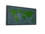 Framed World Map Made of Iceland Moss - Image 2