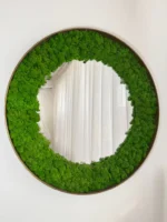Round Mirror with Iceland Moss – Nature Edition - Image 2