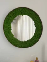 Round Mirror with Iceland Moss – Nature Edition - Image 3