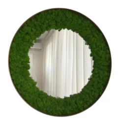 Round Mirror with Iceland Moss – Nature Edition