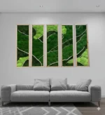 Moss Wall Art Set with Driftwood - Image 3