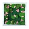 Framed abstract moss and flower wall art with preserved botanicals