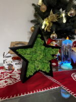 Wooden Christmas Star with Iceland Moss - Image 5