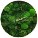Round Clock with Ball Moss and Provence Moss