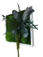 Moss Wall Art with Bun Moss, Flat Moss and Plants - Image 2
