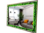 Moss Mirror with Wooden Frame and LED Lighting - Image 2
