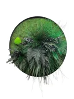 Round Moss Wall Art – Jungle with Moss and Plants - Image 2